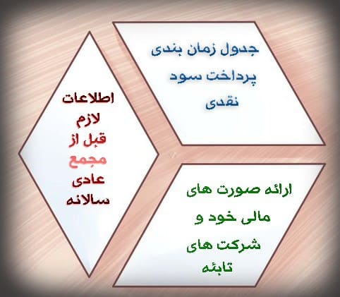 اطلاعات لازم قبل از مجمع عادی سالانه